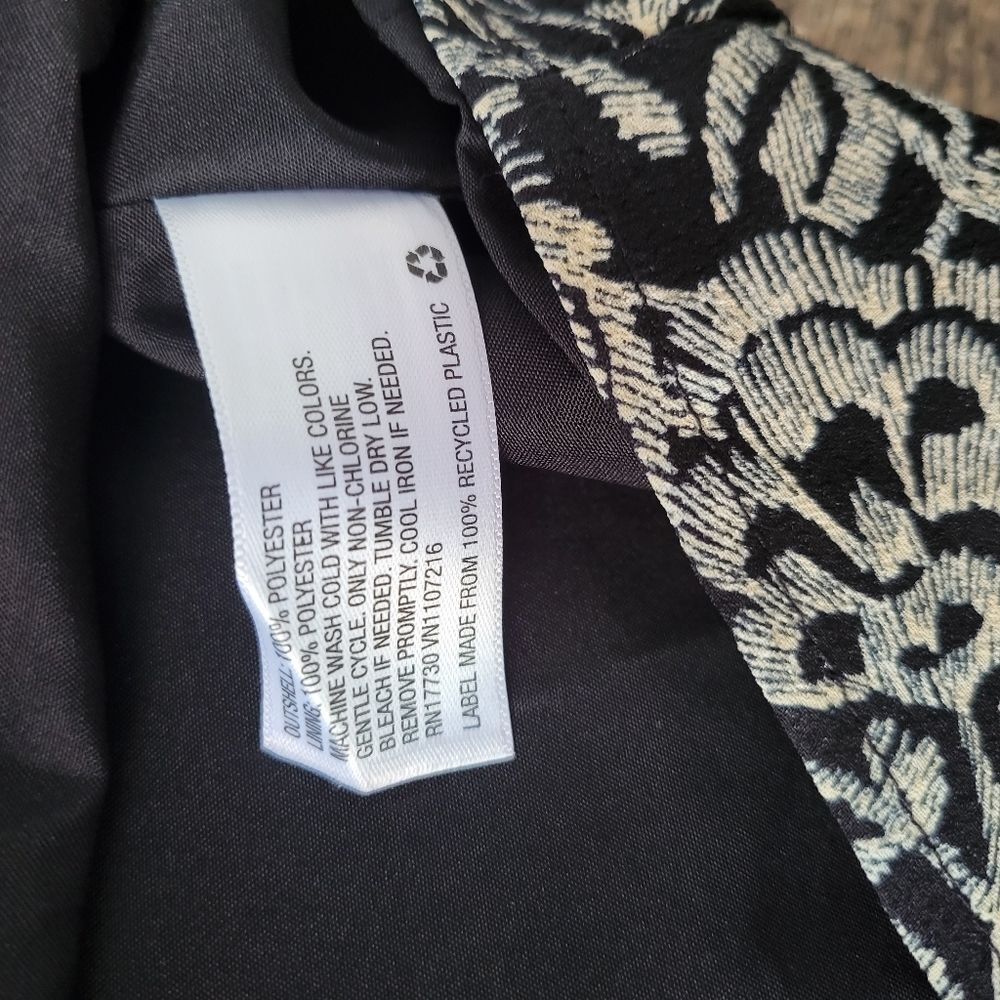 A New Day black Printed Bell Sleeve Dress Size medium - Picture 5 of 7